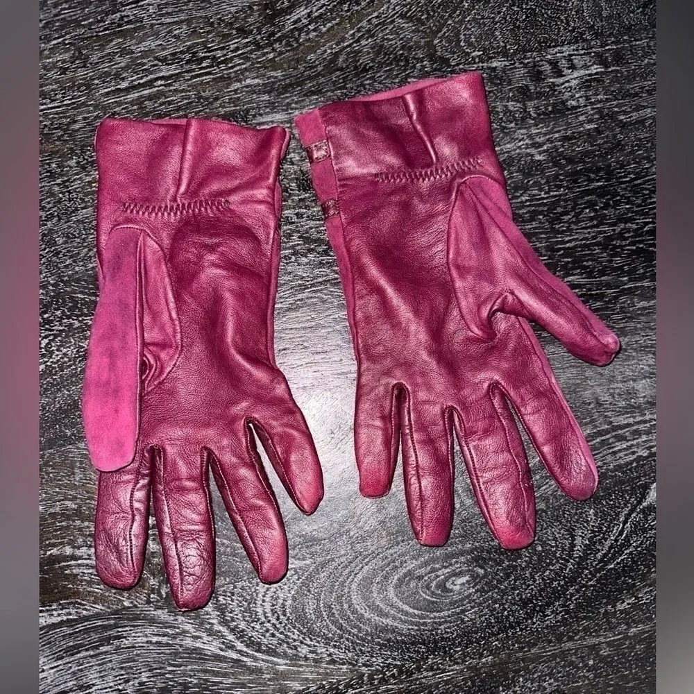 Vintage Blumarine Leather/Suede Gloves Sz S